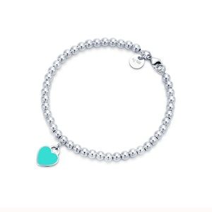 Tiffany Blue Heart Tag Bead Bracelet (New in box)